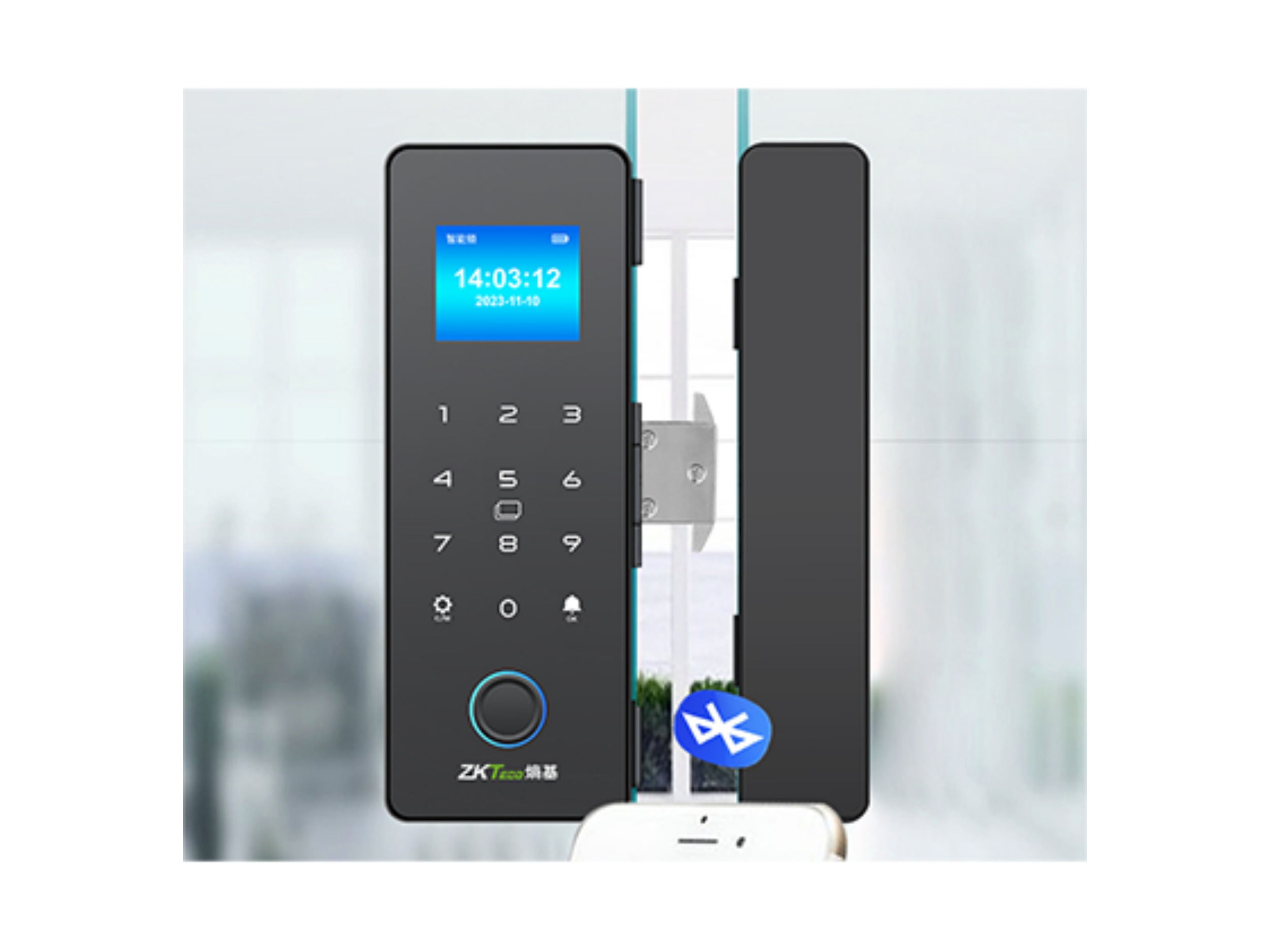 玻璃門藍牙指紋鎖GDL-F718